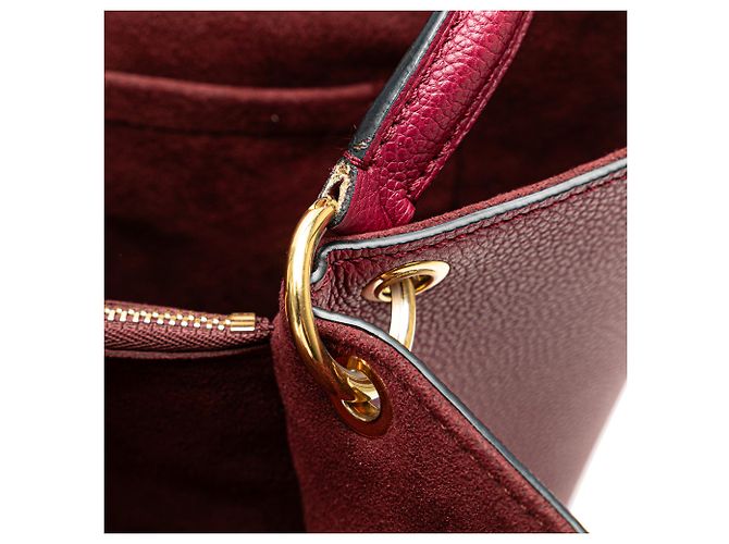 Trocadero Monogram Empreinte Rosso di Louis Vuitton Bordò - vista 8