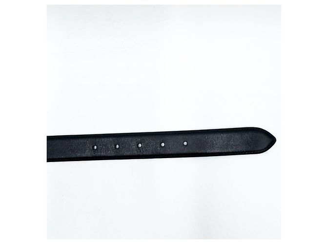 Cinturón unisex Chanel con hebilla chapada en oro de 24 quilates Negro - vista 7