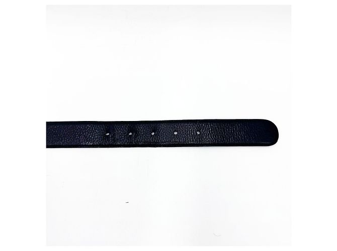 Cinturón unisex Chanel con hebilla chapada en oro de 24 quilates Negro - vista 9