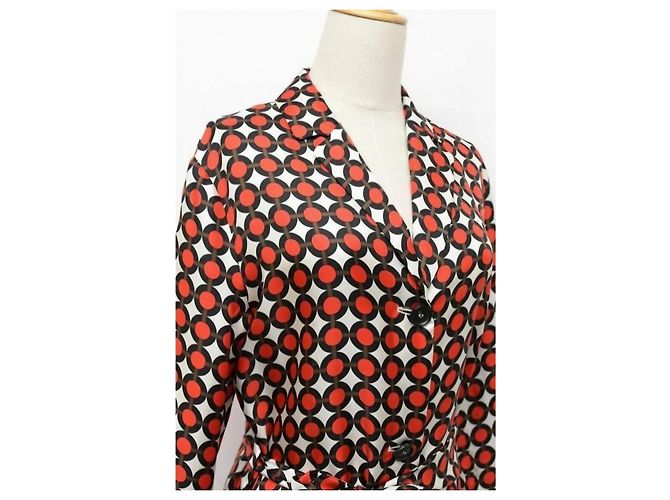 Max Mara Seidenkleid mit Muster Mehrfarben - Ansicht 7