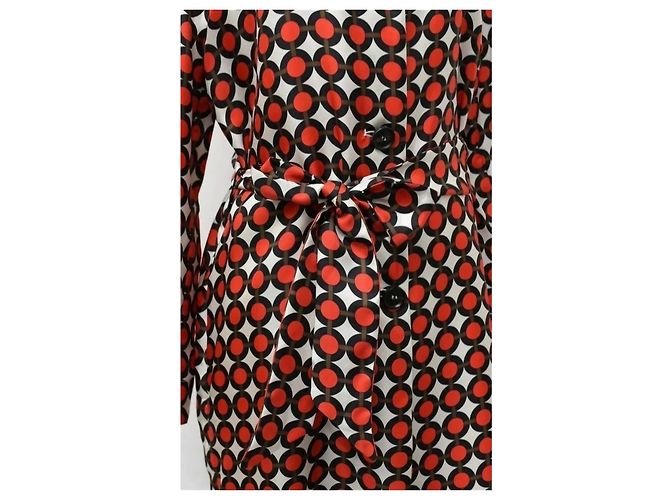 Max Mara Seidenkleid mit Muster Mehrfarben - Ansicht 8