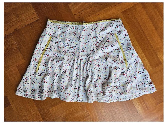 Falda Zadig & Voltaire de viscosa con detalles de encaje amarillo Multicolor - vista 2
