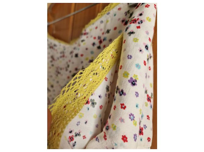 Falda Zadig & Voltaire de viscosa con detalles de encaje amarillo Multicolor - vista 7