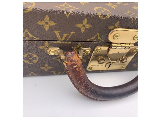 Louis Vuitton Malette rigide vintage avec monogramme Président Marron - vue 10