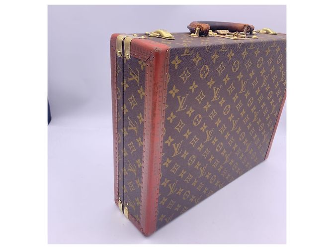 Louis Vuitton Malette rigide vintage avec monogramme Président Marron - vue 11