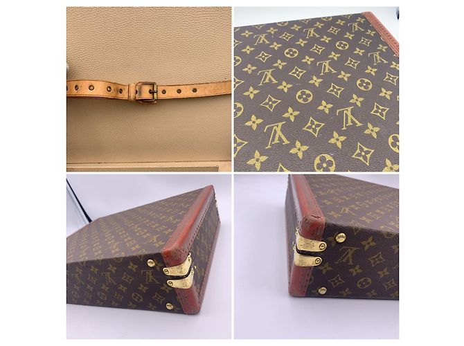 Louis Vuitton Malette rigide vintage avec monogramme Président Marron - vue 7