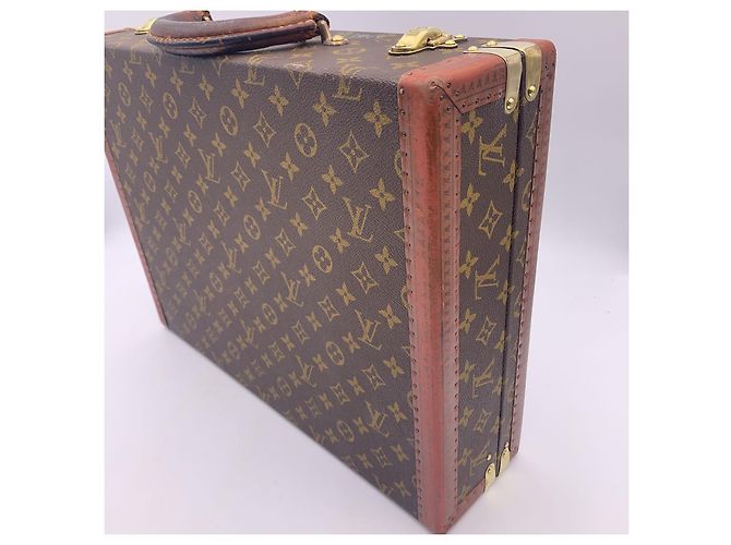 Louis Vuitton Malette rigide vintage avec monogramme Président Marron - vue 9