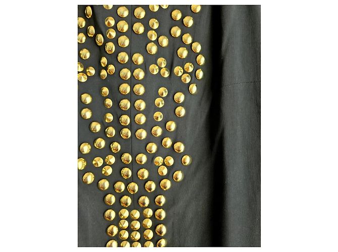Abito Givenchy nero in viscosa con borchie dorate - vista 3