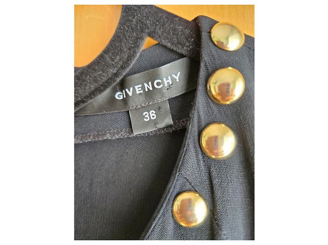 Abito Givenchy nero in viscosa con borchie dorate - vista 4