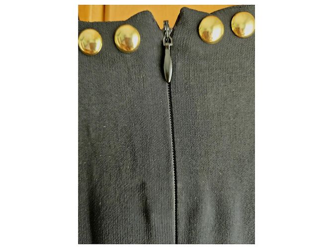 Abito Givenchy nero in viscosa con borchie dorate - vista 6