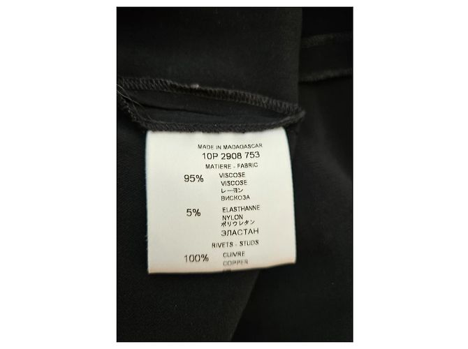 Abito Givenchy nero in viscosa con borchie dorate - vista 7