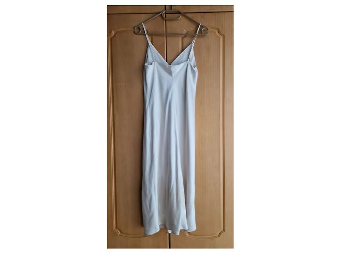 Vestido lencero L'Agence Jodie de seda crema Crudo - vista 4