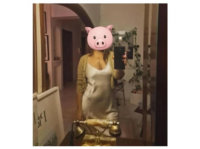 Vestido lencero L'Agence Jodie de seda crema Crudo - vista 8
