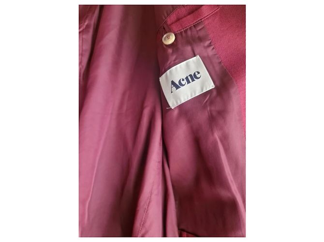 Blazer Acne in cotone bordeaux Bordò - vista 4