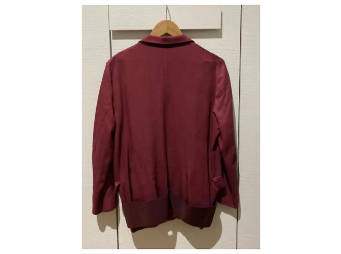 Blazer Acne in cotone bordeaux Bordò - vista 9