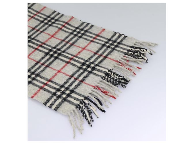 BURBERRY Nova Check Schal aus Wolle grau Auth am7665 Braun - Ansicht 10