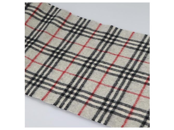 BURBERRY Nova Check Schal aus Wolle grau Auth am7665 Braun - Ansicht 11