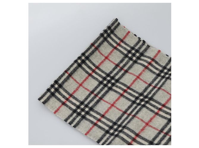 BURBERRY Nova Check Schal aus Wolle grau Auth am7665 Braun - Ansicht 12