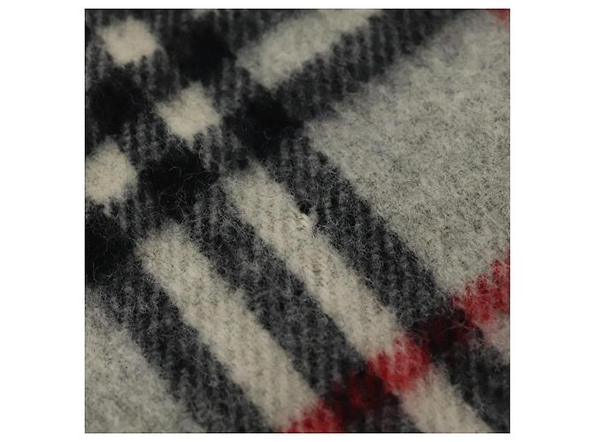 BURBERRY Nova Check Schal aus Wolle grau Auth am7665 Braun - Ansicht 13