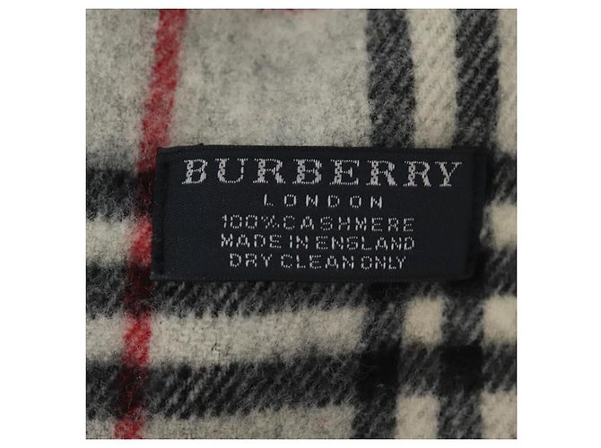 BURBERRY Nova Check Schal aus Wolle grau Auth am7665 Braun - Ansicht 14