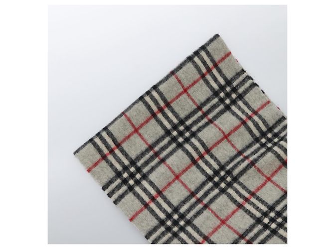 BURBERRY Nova Check Schal aus Wolle grau Auth am7665 Braun - Ansicht 5