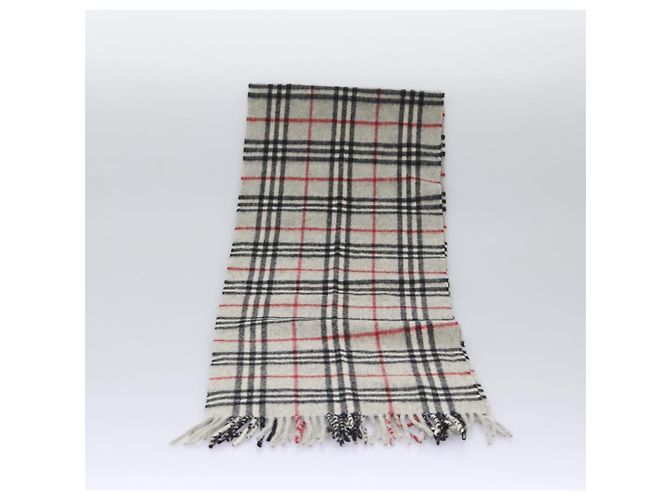 BURBERRY Nova Check Schal aus Wolle grau Auth am7665 Braun - Ansicht 9