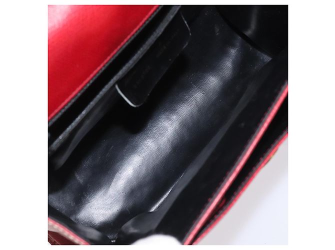 Bolsa de ombro de couro vermelho Salvatore Ferragamo Auth 98267 - vista 10