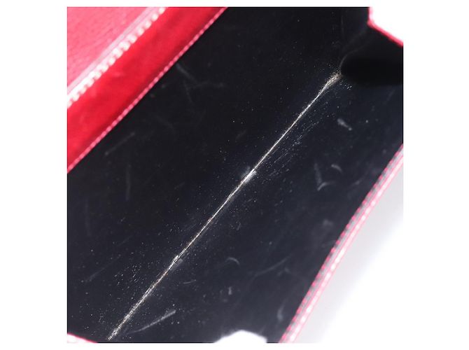 Bolsa de ombro de couro vermelho Salvatore Ferragamo Auth 98267 - vista 11