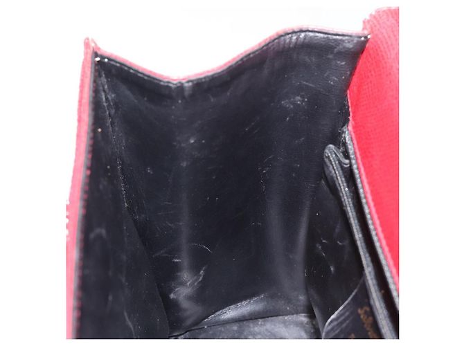 Bolsa de ombro de couro vermelho Salvatore Ferragamo Auth 98267 - vista 19