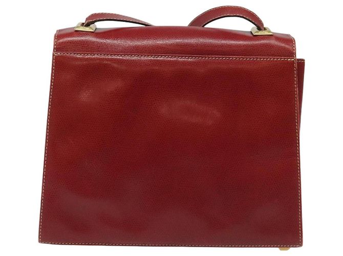 Bolsa de ombro de couro vermelho Salvatore Ferragamo Auth 98267 - vista 2