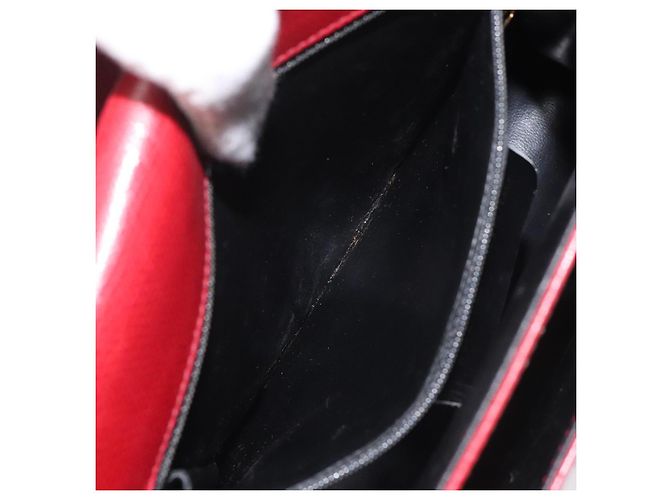 Bolsa de ombro de couro vermelho Salvatore Ferragamo Auth 98267 - vista 20