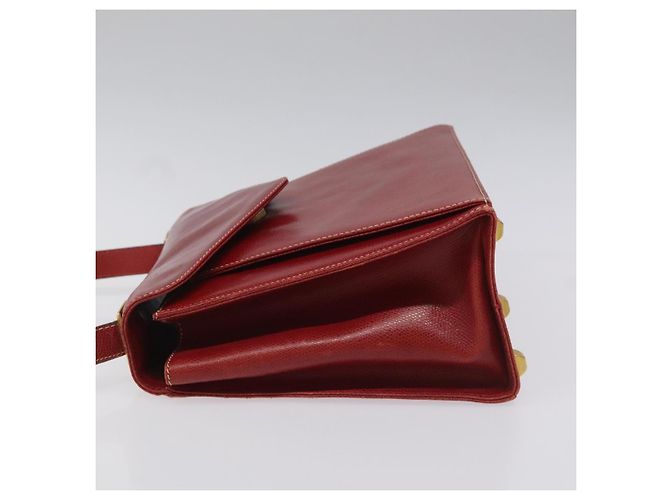 Bolsa de ombro de couro vermelho Salvatore Ferragamo Auth 98267 - vista 4