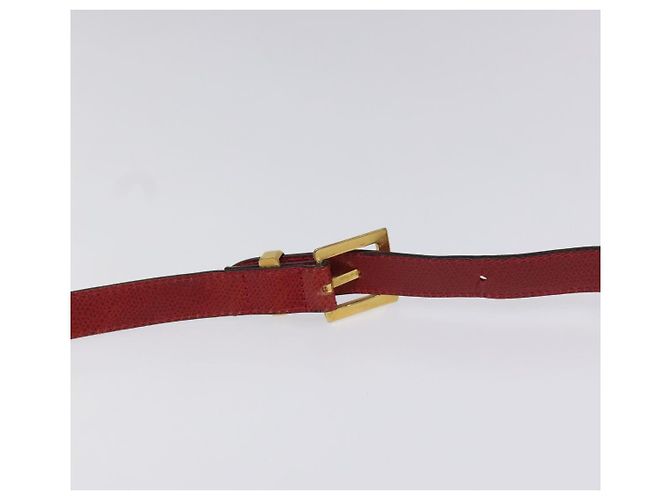 Bolsa de ombro de couro vermelho Salvatore Ferragamo Auth 98267 - vista 8