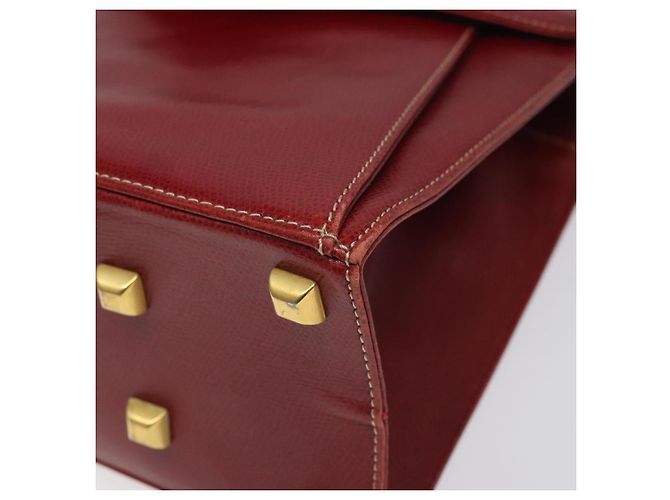 Bolsa de ombro de couro vermelho Salvatore Ferragamo Auth 98267 - vista 9