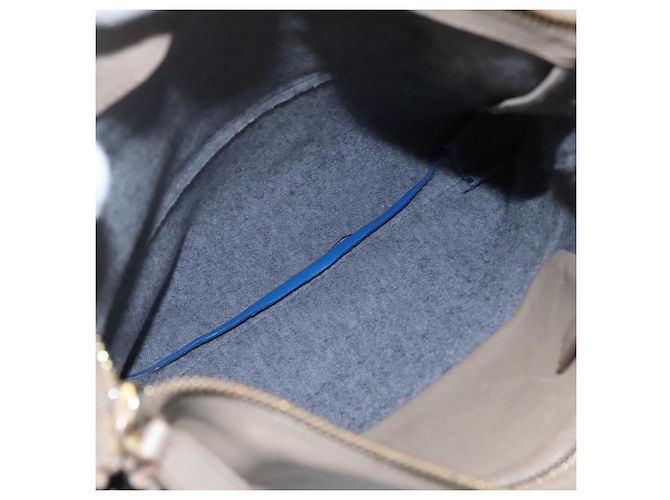 Céline Borsa a spalla CELINE in pelle beige oro blu Auth bs22533 D'oro - vista 10
