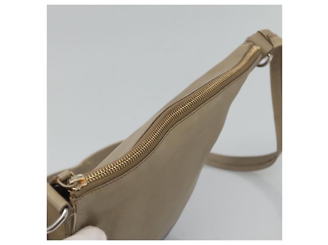 Céline Borsa a spalla CELINE in pelle beige oro blu Auth bs22533 D'oro - vista 6
