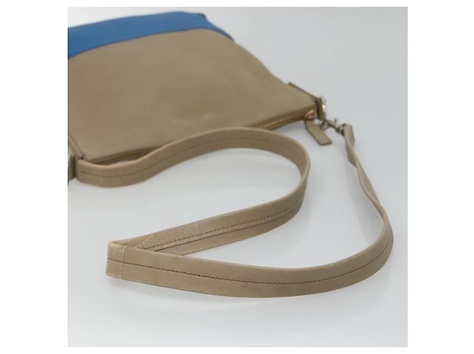 Céline Borsa a spalla CELINE in pelle beige oro blu Auth bs22533 D'oro - vista 7