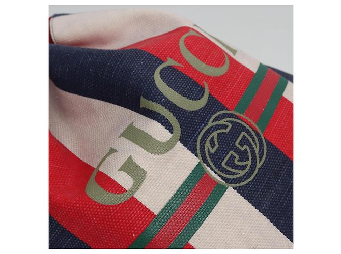 GUCCI Backpack Canvas Red Navy 473872 Auth BA150 Navy blue - view 17
