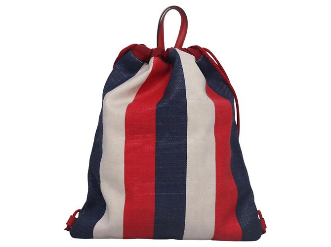 GUCCI Backpack Canvas Red Navy 473872 Auth BA150 Navy blue - view 2