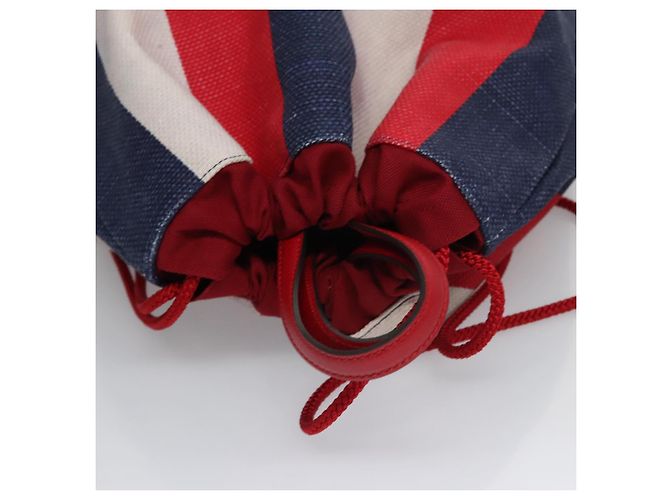 GUCCI Backpack Canvas Red Navy 473872 Auth BA150 Navy blue - view 6