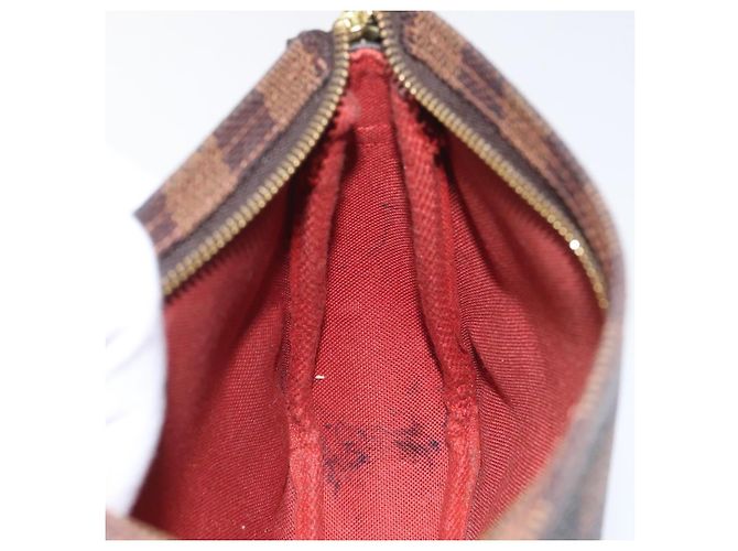 LOUIS VUITTON Pochette per trucco Damier Ebene N51982 LV Auth 114084 - vista 11
