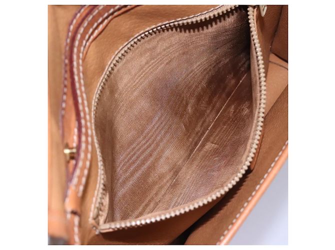 Céline Borsa a spalla in tela Macadam CELINE in pelle PVC marrone oro Auth BD213 D'oro - vista 11