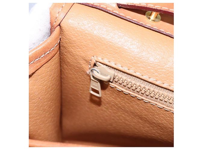 Céline Borsa a spalla in tela Macadam CELINE in pelle PVC marrone oro Auth BD213 D'oro - vista 17