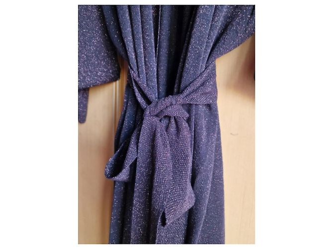 Autre Marque Kimono Liviana Conti Chocolate Lurex Bronce - vista 5