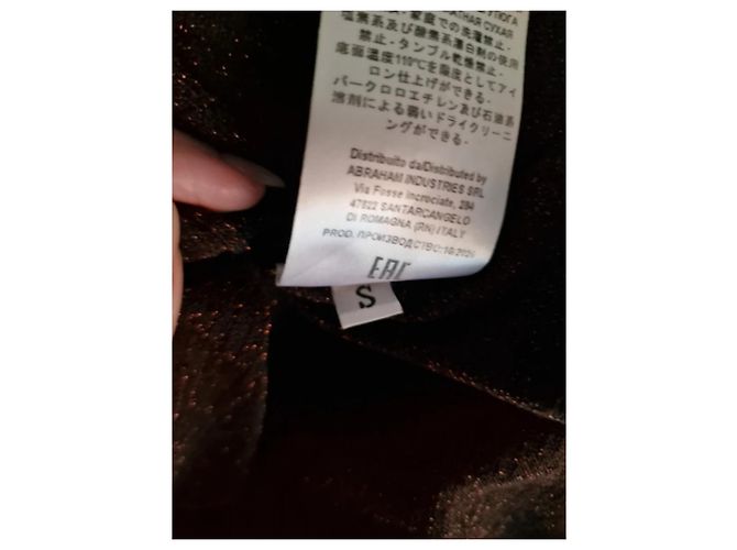 Autre Marque Kimono Liviana Conti Chocolate Lurex Bronce - vista 8