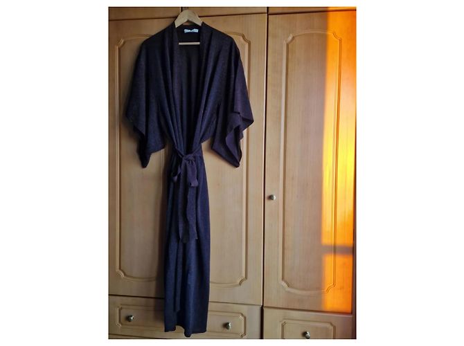 Autre Marque Kimono Liviana Conti Chocolate Lurex Bronce - vista 9