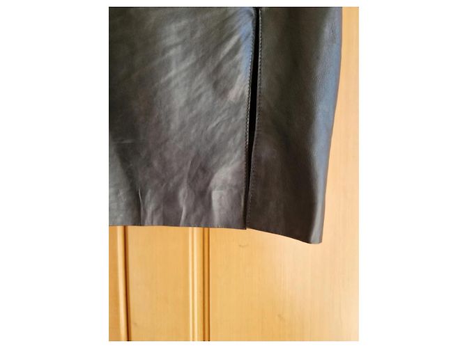 Maje Lederrock in Schwarz - Ansicht 3
