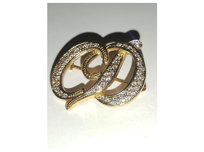 Spilla Christian Dior placcata oro Gold hardware - vista 2