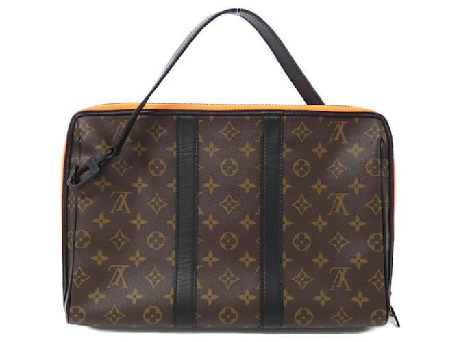Pochette Keepall Monogram Louis Vuitton Marrone Nero - vista 2