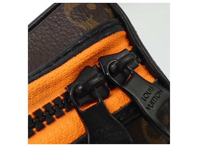 Pochette Keepall Monogram Louis Vuitton Marrone Nero - vista 4